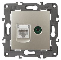 Розетка RJ45+TV Оконечной без рамки Эра Elegance 1-м. шампань картинка